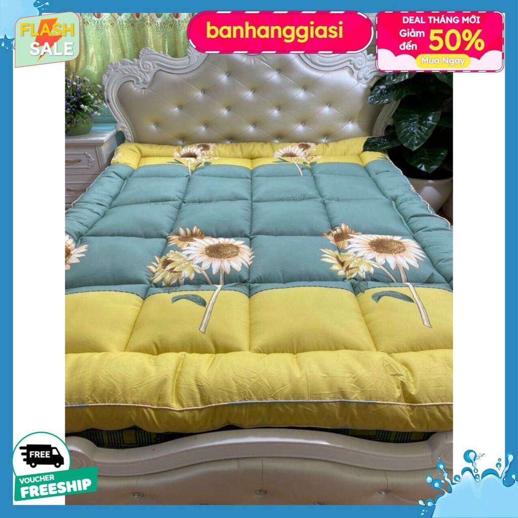 Topper, Tấm Làm Mềm ĐệmCotton Poly Cao Cấp,kích thước 2MX2M2[MẪU ĐA DẠNG]mẫu hoa hướng dương