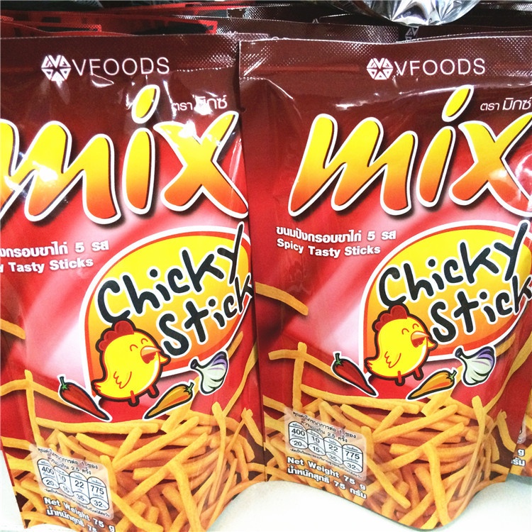 [ Nhập khẩu Thái Lan ] Snack bim bim tăm que cay MIX Thái Lan gói lớn 60g