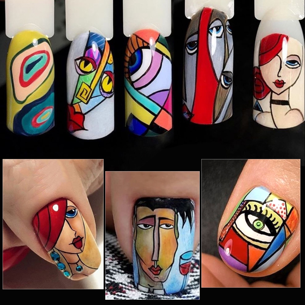 Set 1/16 miếng dán trang trí móng tay nghệ thuật tự làm 3D