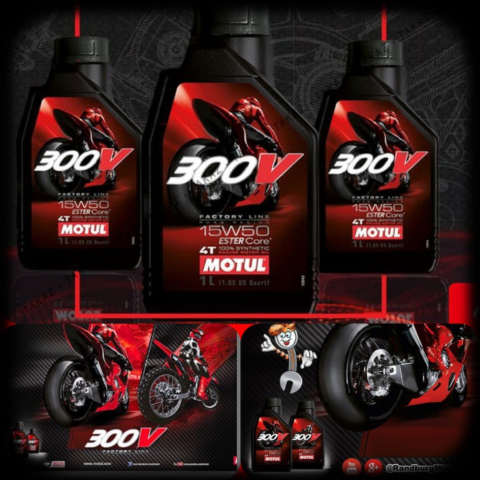 Dầu nhớt Motul 300V nhập khẩu  Pháp tem 3 lớp châu Âu | dầu nhớt FL Road racing 10W40 dung tích 1L