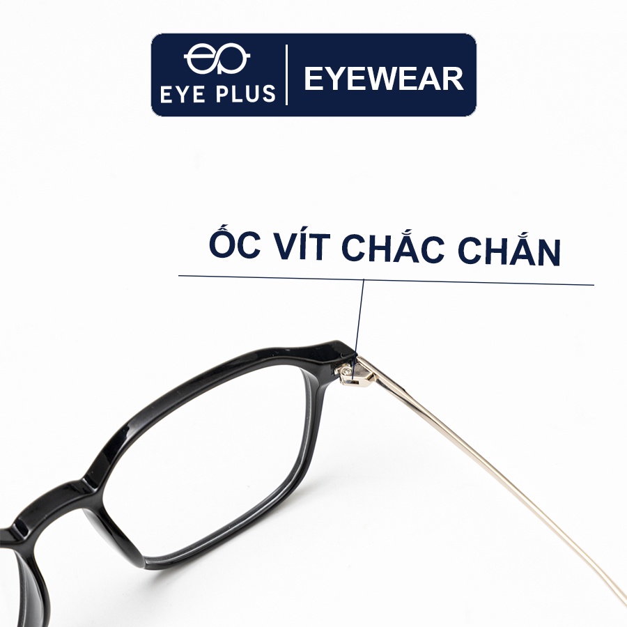 Gọng kính mắt cận nam nữ thời trang EYE PLUS dáng lục giác viền mảnh trẻ trung E450-68077