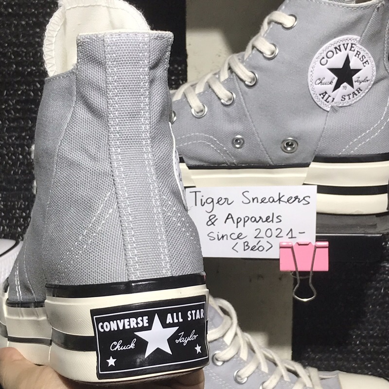 Tiger Sneakers - Giày Converse 1970s Plus Wolf Grey chính hãng cổ cao màu xám | A00741C