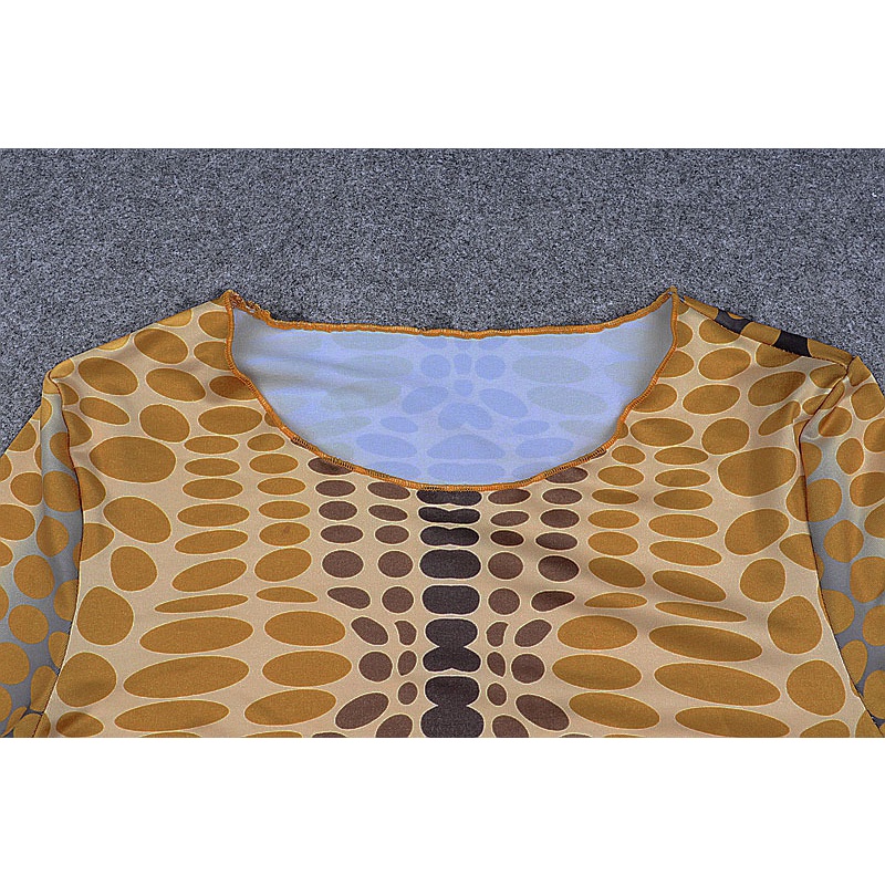 DUNEA Áo thun tay dài họa tiết chấm bi quyến rũ cho nữ