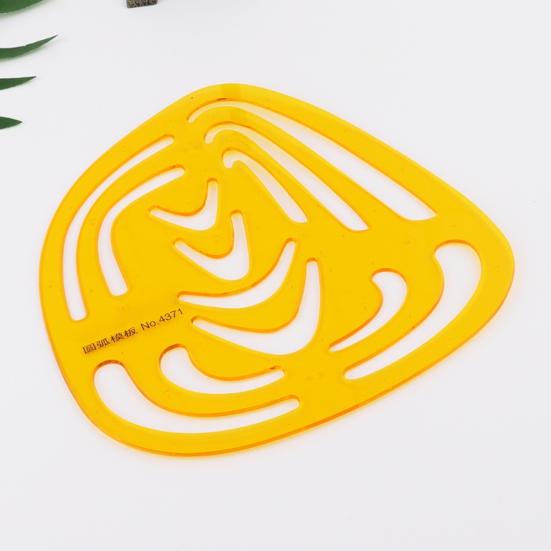 Thước Đo Bằng Nhựa Resin Họa Tiết Vòng Cung Độc Đáo