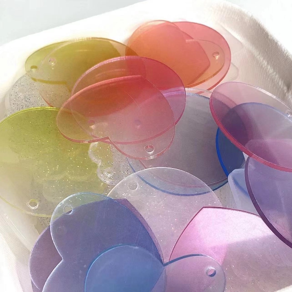 Móc Khóa Acrylic Trong Suốt Sáng Tạo Cho Học Sinh /diy Gradient móc khoá acrylic
