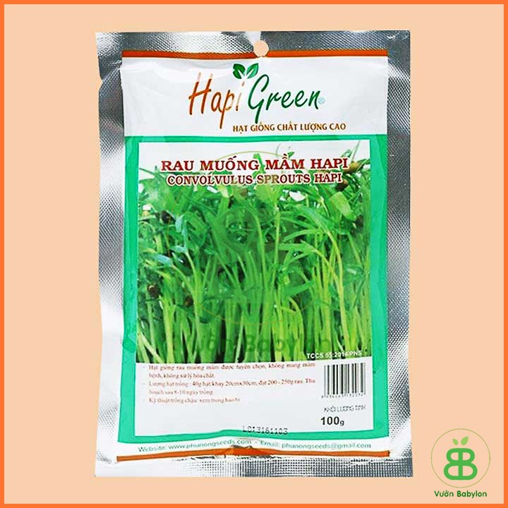 Hạt Giống Mầm Rau Muống  100Gr Nhanh Thu Hoạch