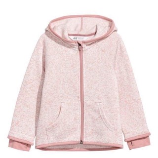 Áo khoác nỉ H&M bé trai bé gái màu Hồng cam