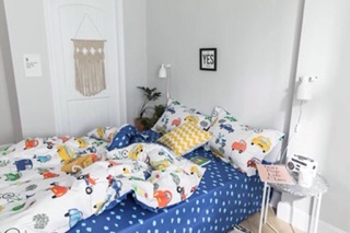 Set chăn ga hoạ tiết ô tô
