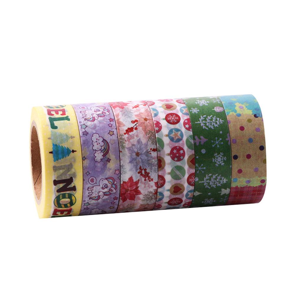 Bộ 2 Cuộn Băng Dính Washi Kiểu Dáng Dễ Thương Dùng Trang Trí Sổ Tay