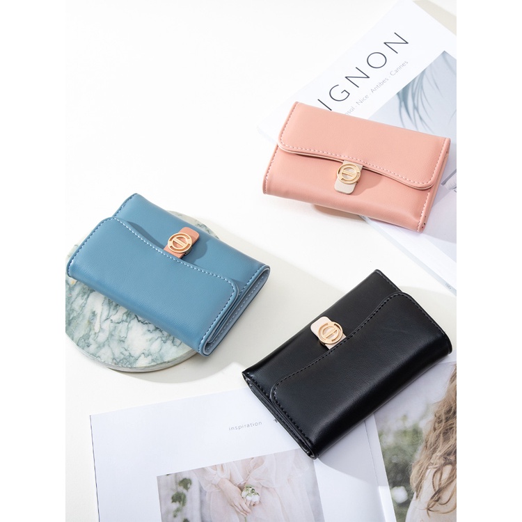 Ví Gấp Ba Thiết Kế Mới Cao Cấp Thời Trang Dành Cho Nữ Giá Đỡ