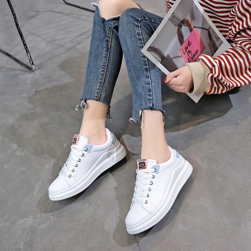 Giày bata trắng đế dày thời trang hàn quốc cho nữ