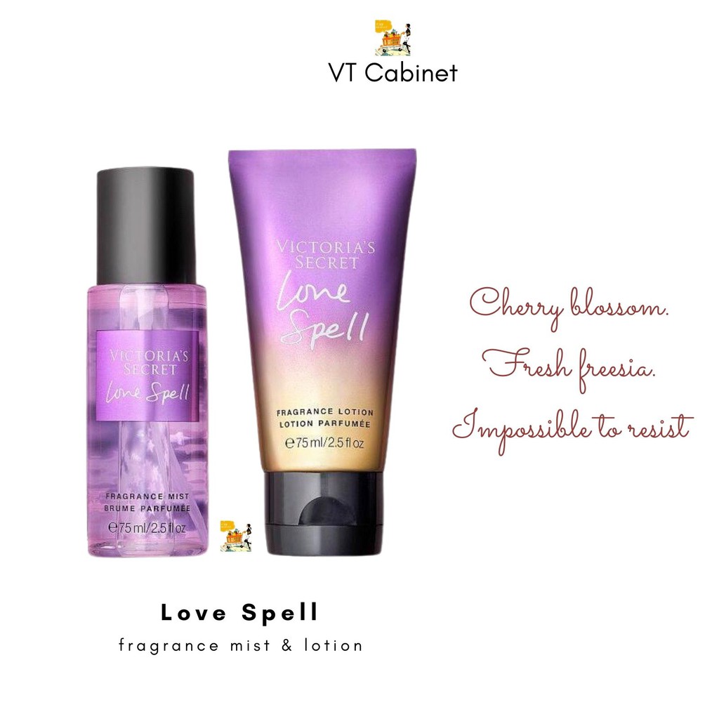Bộ quà tặng LOVE SPELL - [Holiday 2020] Victoria's Secret Mini Fragrance Mist and Lotion