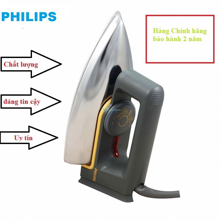 Bàn Ủi Khô Philips HD1172 - Hàng Chính Hãng, Bảo Hành 24 tháng.
