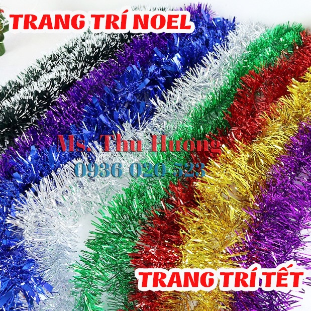 [SIÊU RẺ] Dây kim tuyến TRANG TRÍ NOEL-TRANG TRÍ TẾT nhiều màu, các loại, bông mai, tuyết xù, đuôi chồn đẹp