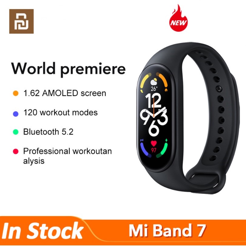 Đồng Hồ Thông Minh YouPin Mi Band 7 1.62" AMOLED Bluetooth 5.2 Với 120 Chế Độ Hỗ Trợ Luyện Tập đồng hồ thông minh