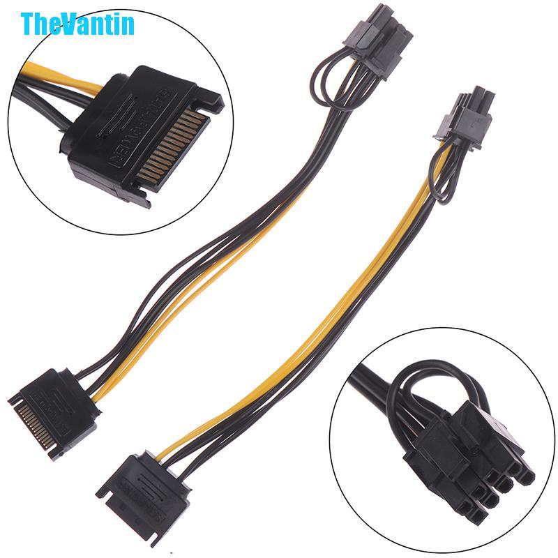 Dây Cáp Nguồn Pci-E Chuyển Đổi 15pin Sata Sang 8pin (6 + 2) Dài 20cm Thẻ | WebRaoVat - webraovat.net.vn