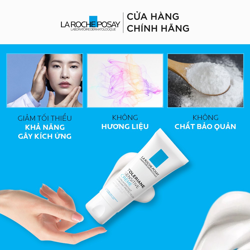 Kem dưỡng làm dịu tức thì &amp; bảo vệ cho da thường rất nhạy cảm La Roche-Posay Toleriane Skincare 40ml