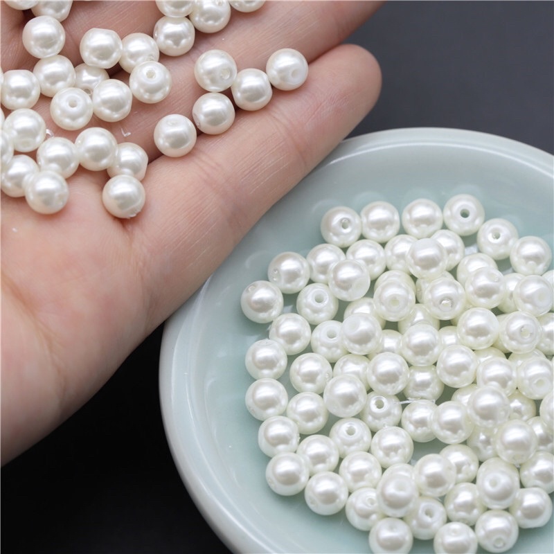 10-30 hạt xỏ lỗ size 3/4/5/6/8/10/12 nguyên liệu làm trâm cổ trang handmade có sẵn chất liệu nhựa