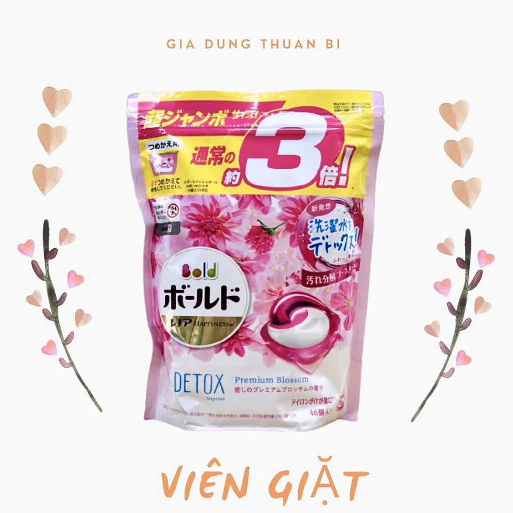 Viên giặt Ariel Bold Detox Bich 46 viên Nhật