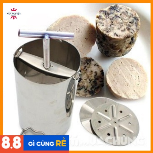 Khuôn làm giò xào nén chặt inox