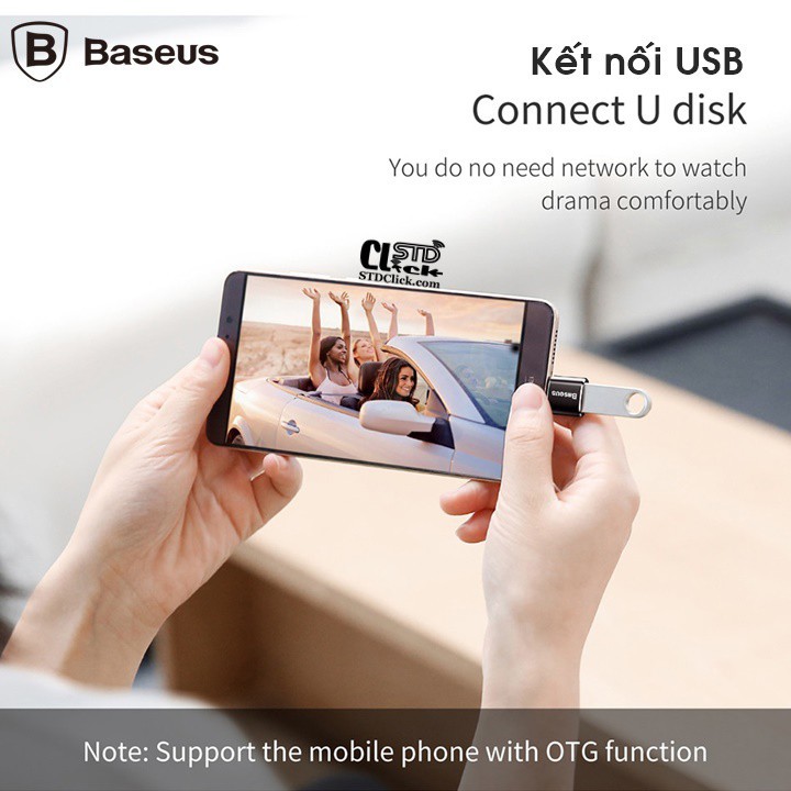 JACK CHUYỂN TYPE C SANG USB VÀ MICRO BASEUS OTG 2.4A CHÍNH HÃNG HÀNG CHUẨN | BigBuy360 - bigbuy360.vn