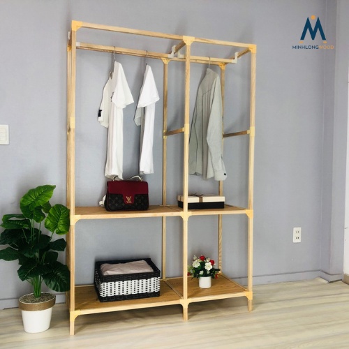 Tủ gỗ treo quần áo MinhlongwoodHN - dài 1m1