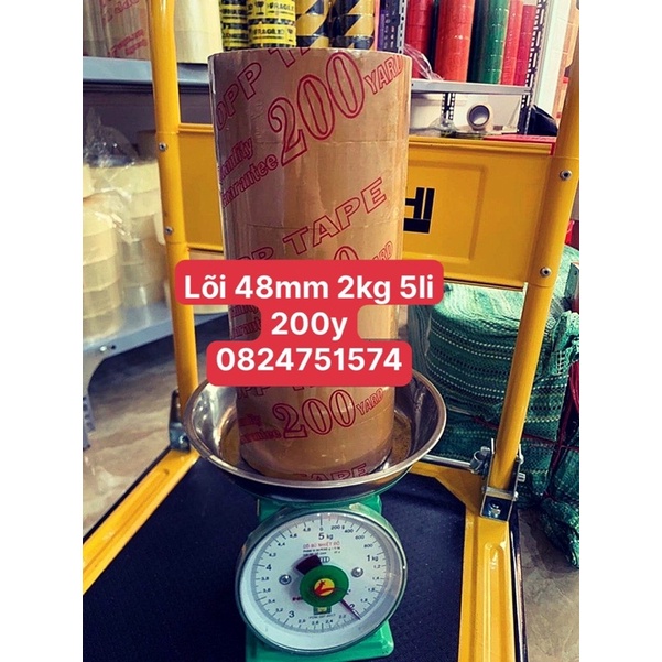 BĂNG KEO TRONG ĐỤC 200YARD LÕI 5 LI, DÀY DẶN
