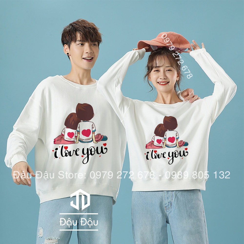 ÁO NỈ THU ĐÔNG TÌNH YÊU BÊN NHAU CỰC CHẤT {giá sỉ}
