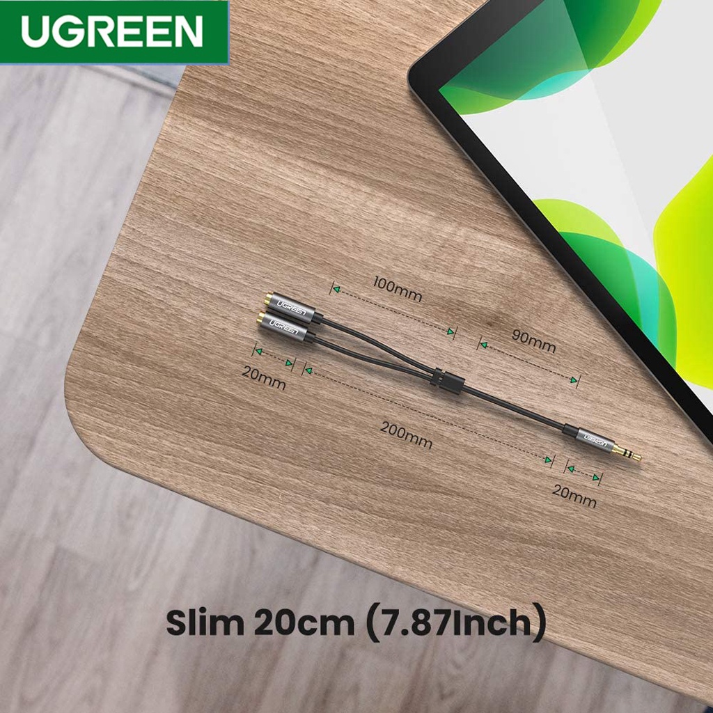 Cáp Chia 1 cổng Audio 3.5mm ra 2 cổng  UGREEN 10532 Chính Hãng