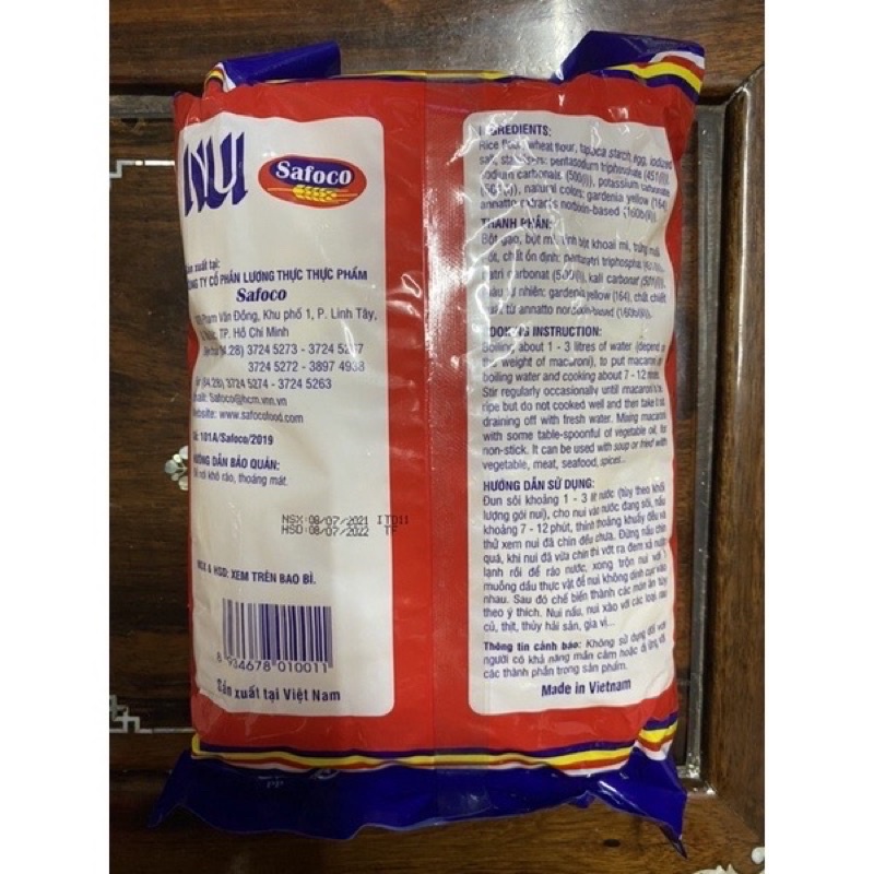 Nui Ống Macaroni Safoco - gói 400gr