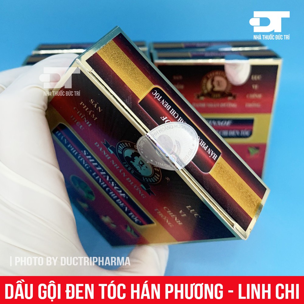 Dầu gội đen tóc Shitinsof Hán Phương Linh Chi (Hộp 3 gói)