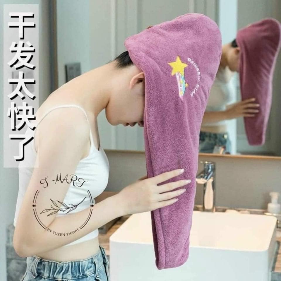 KHĂN TRÙM ĐẦU, KHĂN QUẤN KHÔ TÓC LÔNG CỪU SIÊU THẤM HÚT