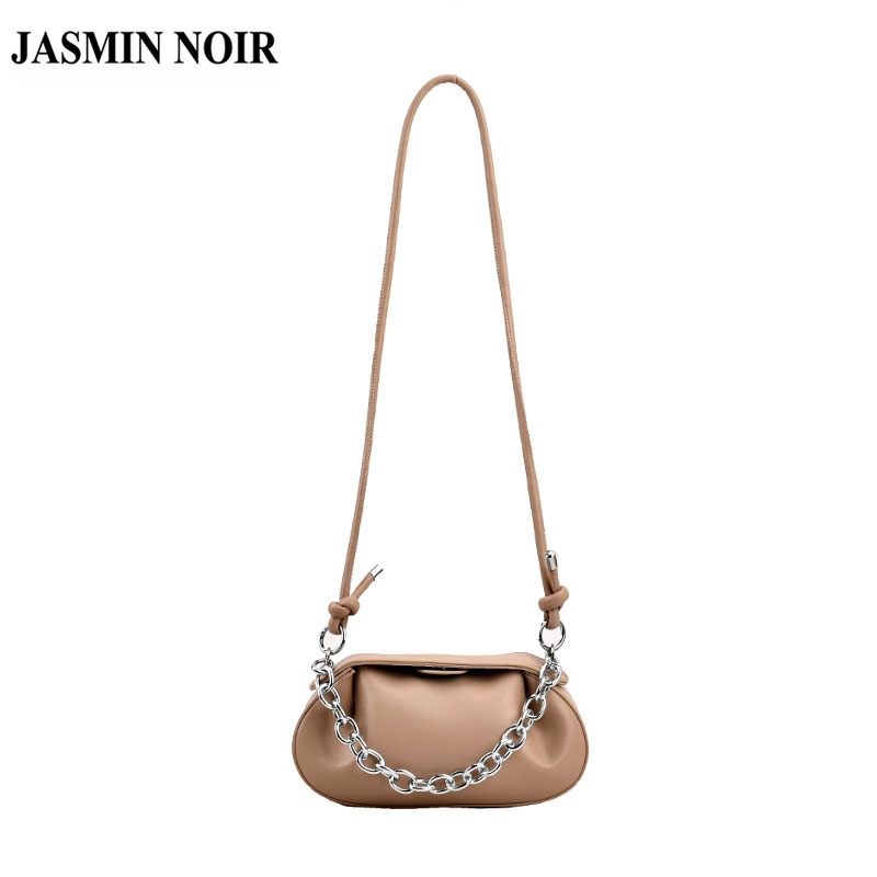 Túi Đeo JASMIN NOIR Chéo Da PU Phối Dây Xích Phong Cách Boho Thời Trang Cho Nữ