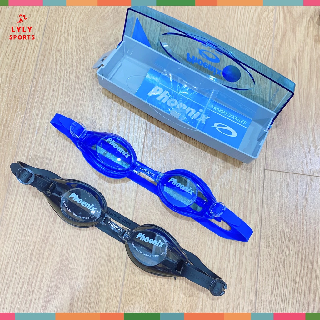 Kính Bơi PHOENIX 203 giá rẻ dành cho người lớn và trẻ em, kính bơi chống nước có dây điều chỉnh - LYLYSPORTS