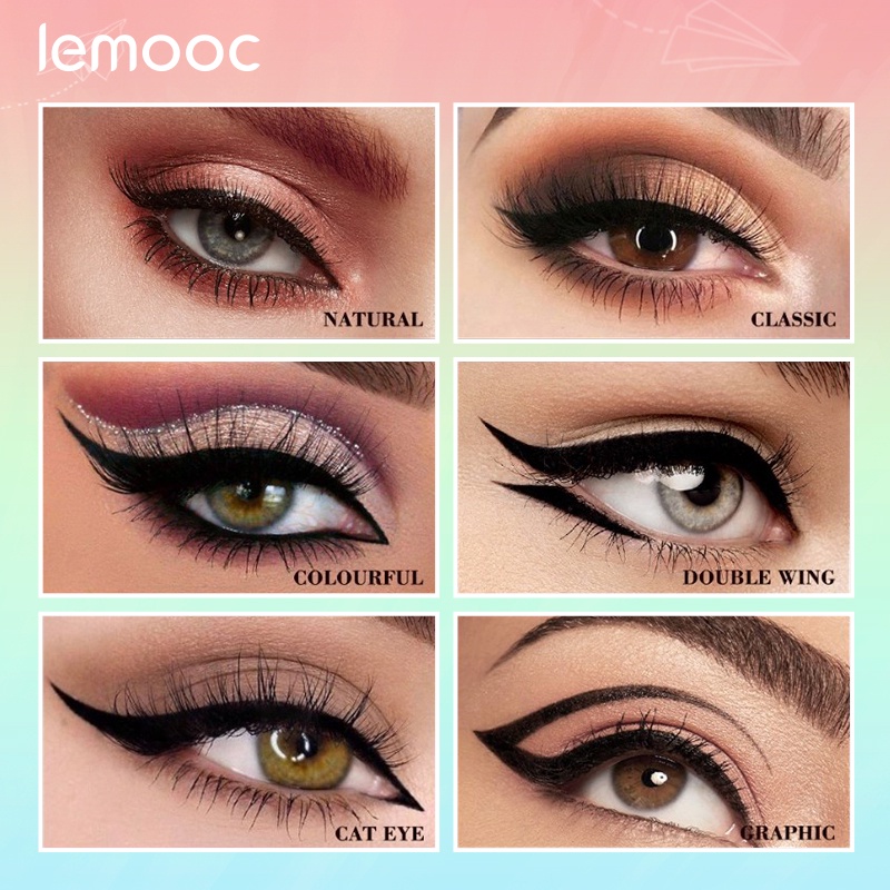Bút Kẻ Mắt Dạng Lỏng Hai Đầu Lâu Trôi Chống Thấm Nước Tự Nhiên