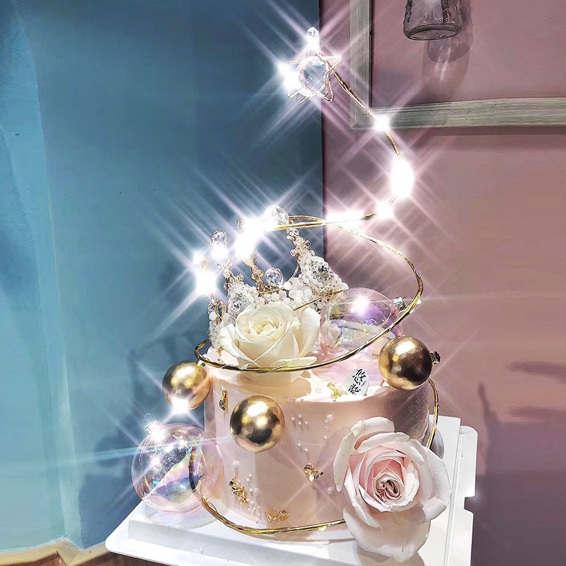 Topper Trang Trí Bánh Kem Hình Ngôi Sao, Tráng Miệng, Được Làm Từ