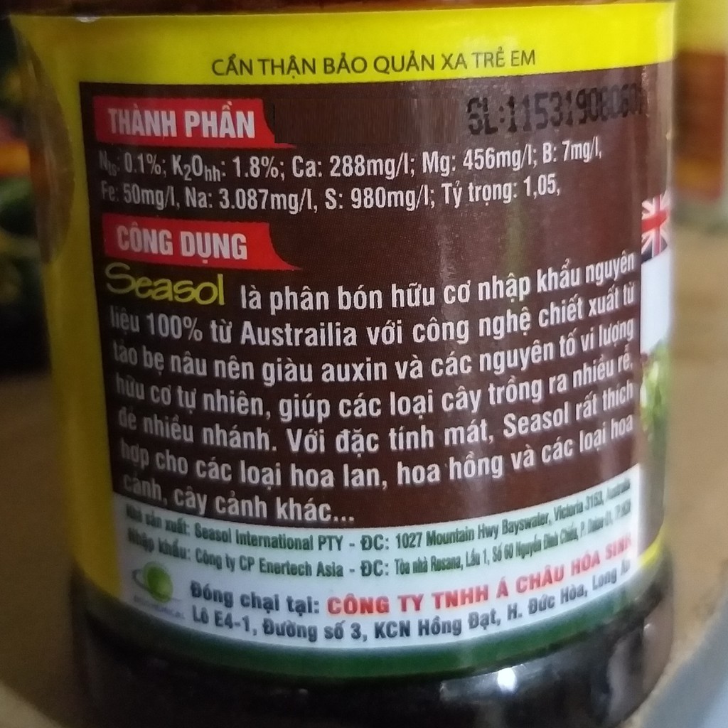 Phân Bón Lá SEASOL - Phân Bón Lá Đa Trung Vi Lượng Nhập Khẩu AUSTRALIA 100ml