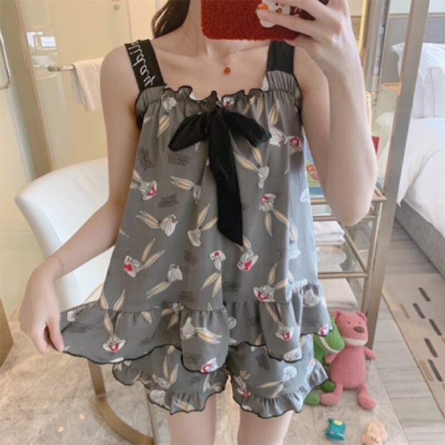 Bộ Ngủ 🌹FREESHIP🌹 Bộ Ngủ Áo 2 dây cute Siêu Đẹp Siêu Rẻ Hít Hót AN10 (bán sỉ) | BigBuy360 - bigbuy360.vn