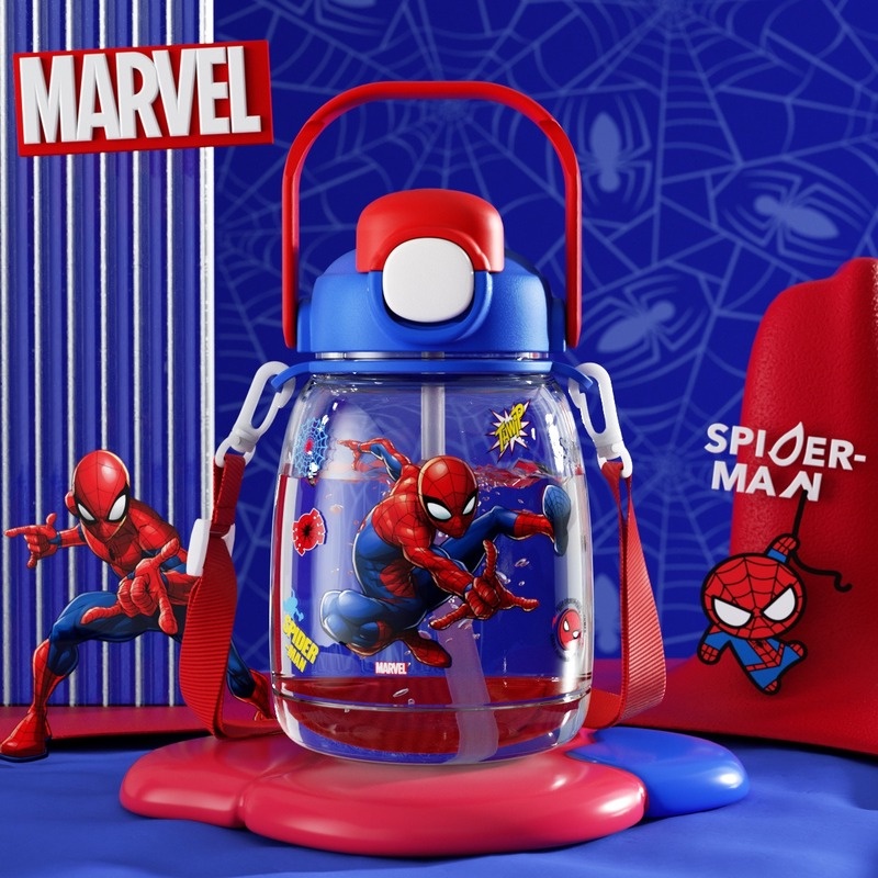 DISNEY Bình Nước Thể Thao Cỡ Lớn 1300ml In Họa Tiết Marvel Thời Trang Mùa Hè Cho Học Sinh