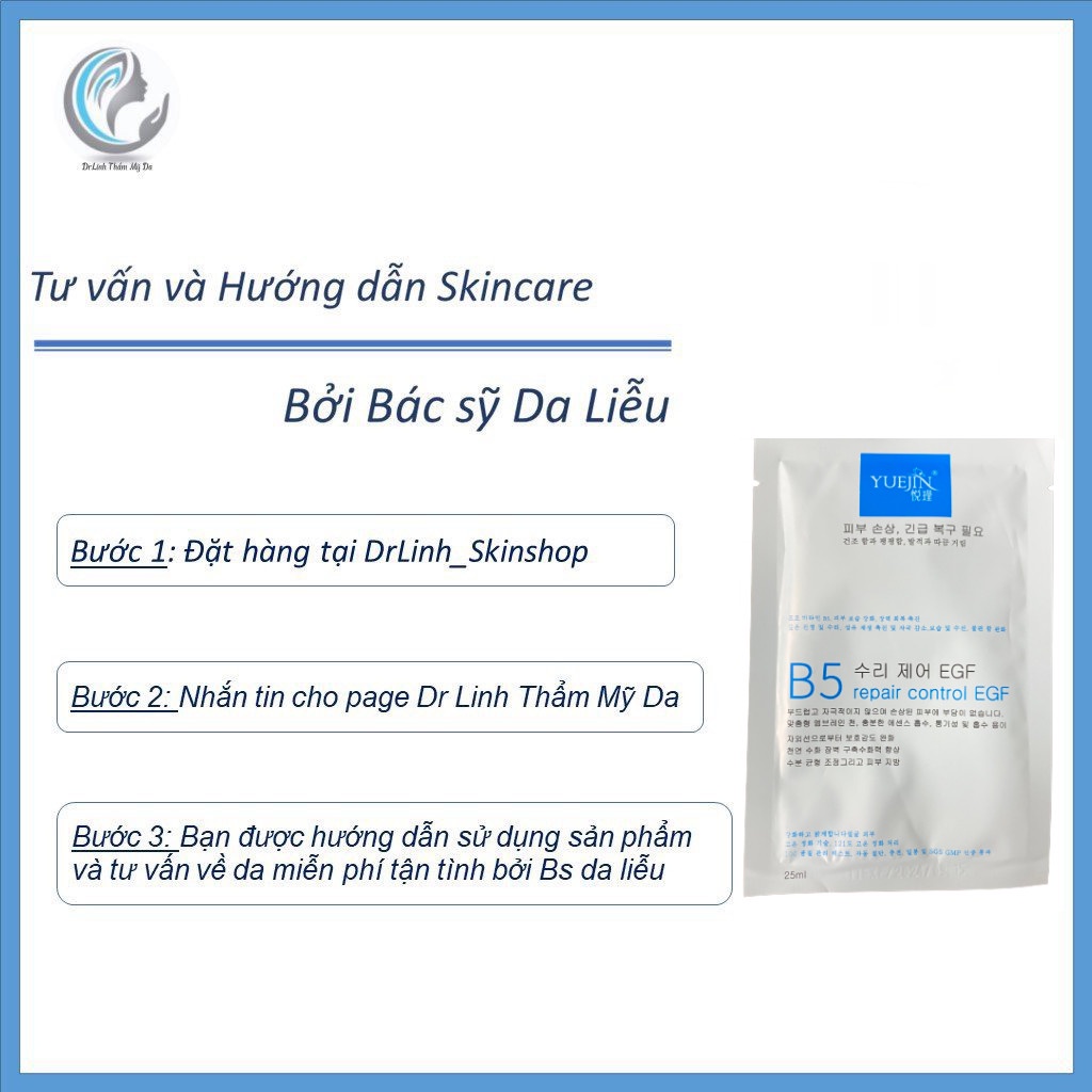 Mặt nạ B5 mask phục hồi cấp ẩm làm dịu da Repair Control EGF MN01