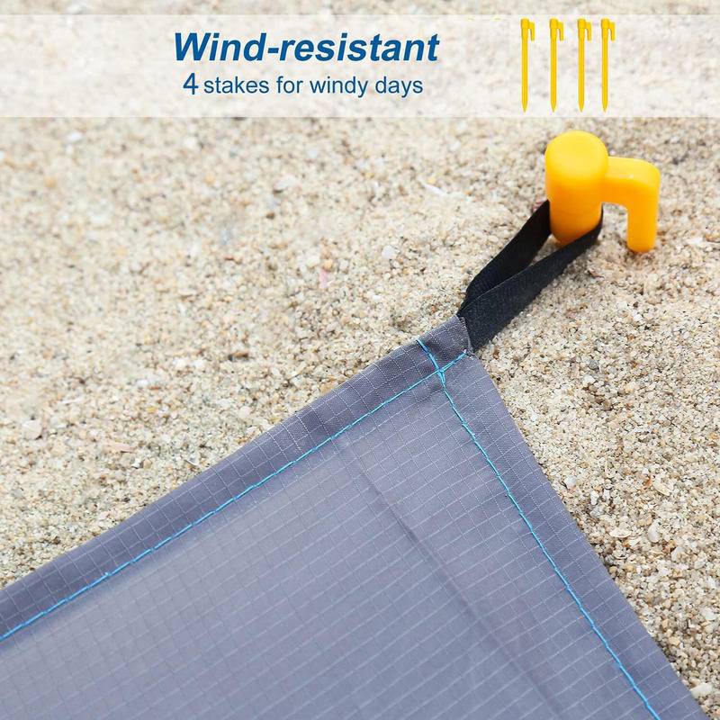 Thảm Trải Bãi Biển Chống Thấm Nước Chống Cát Kích Thước 4-8 Inch x 78.7&quot;