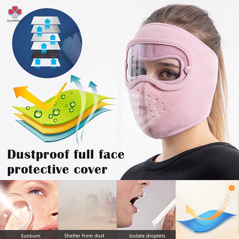 Mặt Nạ Trùm Đầu Bảo Vệ Toàn Diện Có Kính Chống Bụi Chống Sương Mù Chất Lượng Cao