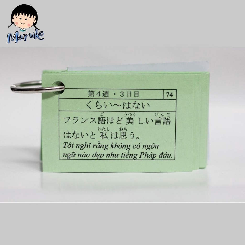 Thẻ Học Ngữ Pháp Tiếng Nhật Trung Cấp N3 Tái Bản Mới Nhất - Flashcards Ngữ Pháp N3