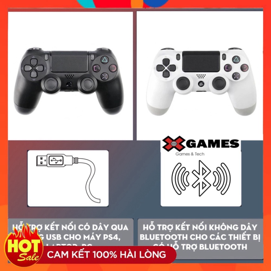 Tay cầm chơi game pc dualshock 4 Không Dây Bluetooth Cho PC / Laptop / Điện Thoại Android / TV Android / TV