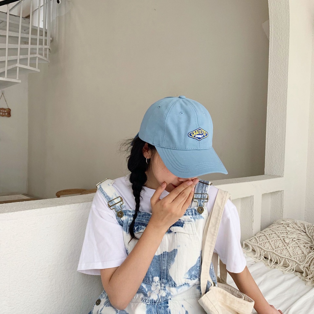 Mũ lưỡi trai thêu chữ phong cách hip hop đường phố Hàn Quốc cho nam nữ