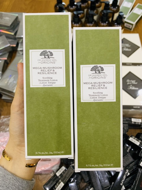 [Made in USA] Origins Lotion Toner Nấm Linh Chi Origins Mega-Mushroom Relief &amp; Resilience - 30ml 100ml 200ml 400ml