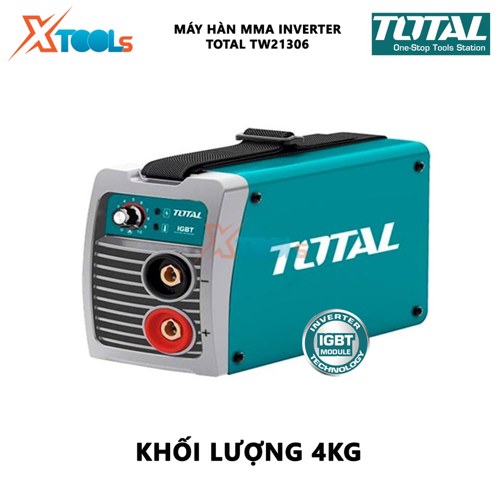 Máy hàn điện tử TOTAL TW21306 Máy hàn điện tử Inverter MMA 220-240 V ~ 50-60 Hz,kết nối các chi tiết kim loại