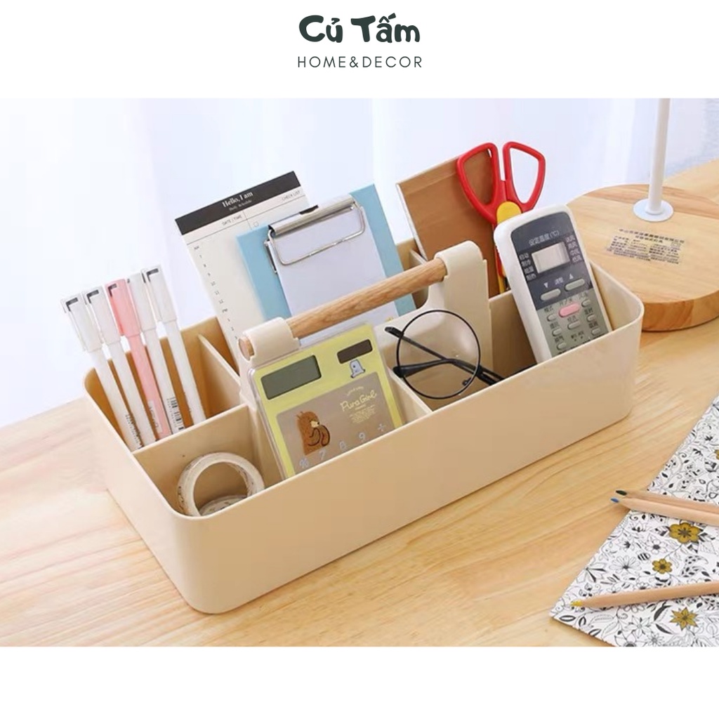 Khay để đồ, khay đựng đồ chia ngăn xếp gọn - cutam.homedecor
