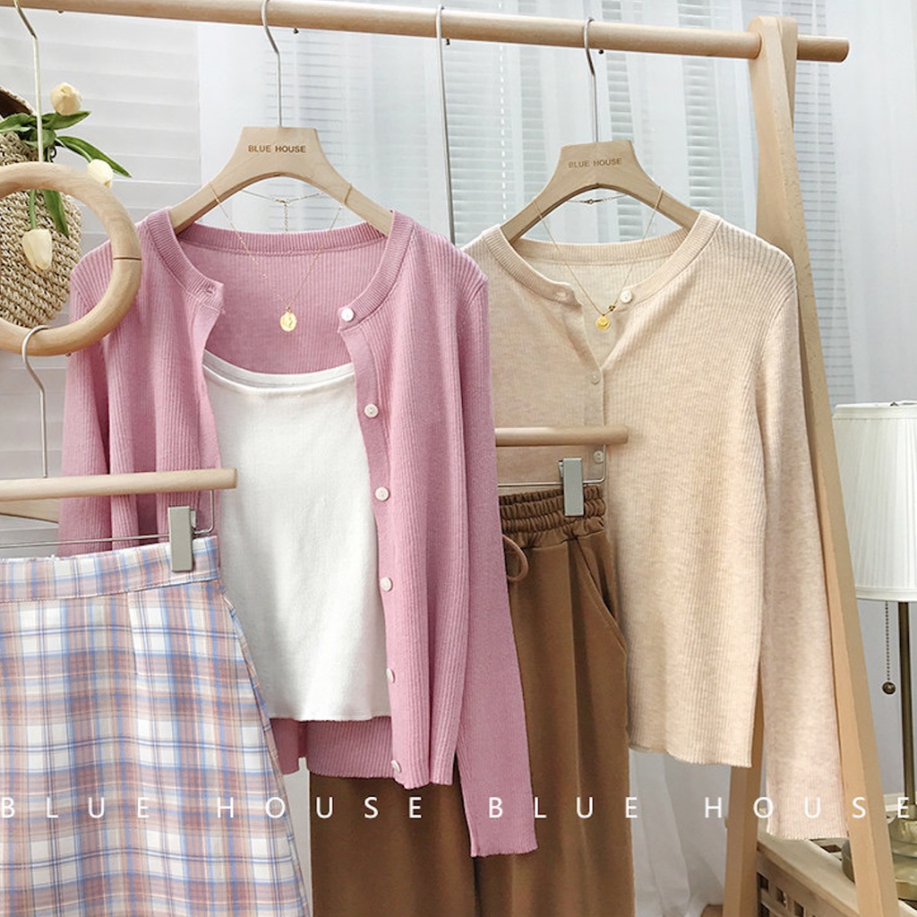 Áo khoác cardigan cổ tròn 6 nút - AK516 | BigBuy360 - bigbuy360.vn