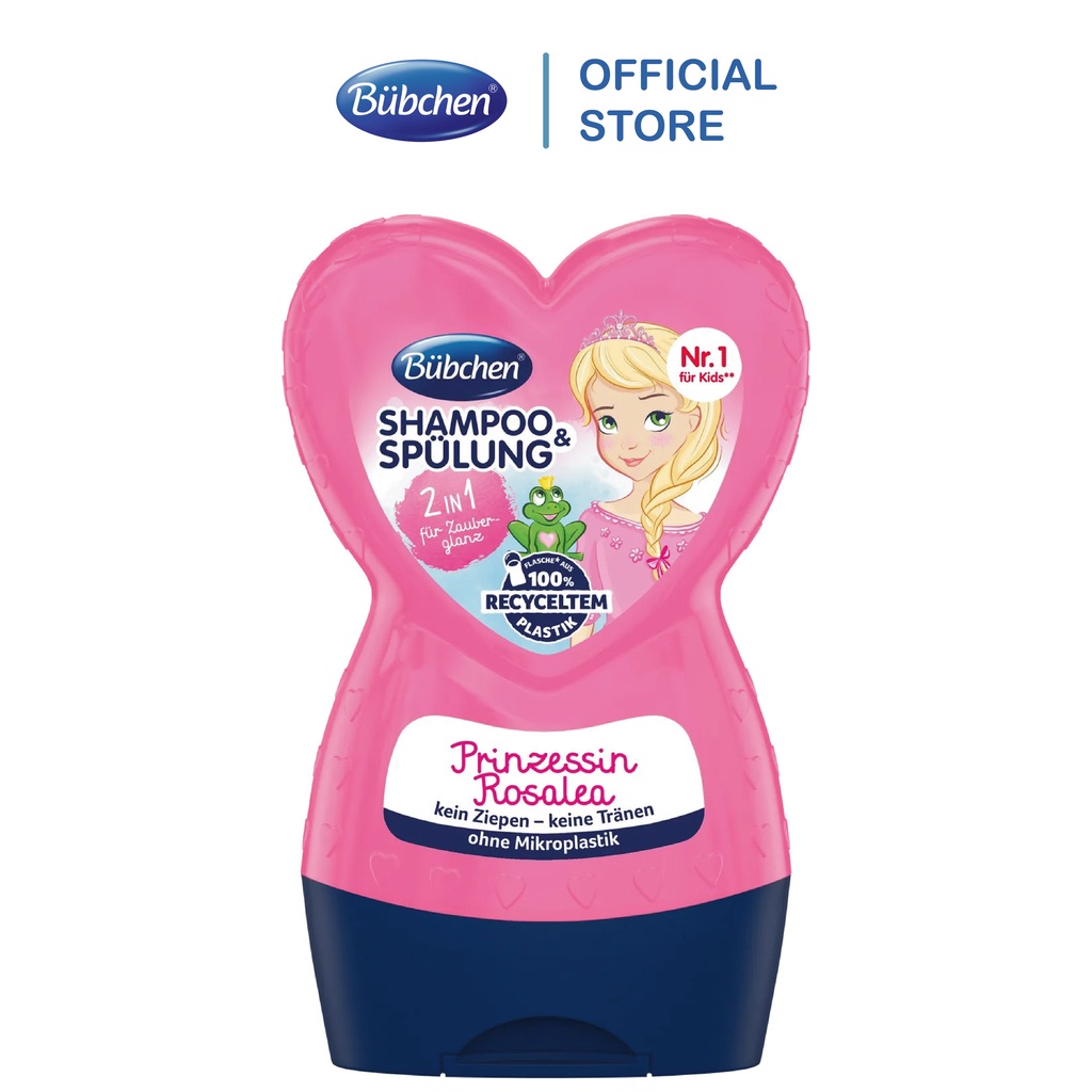 Dầu gội và xả cho bé 2in1 Bubchen Prinzessin Rosalea 230ml